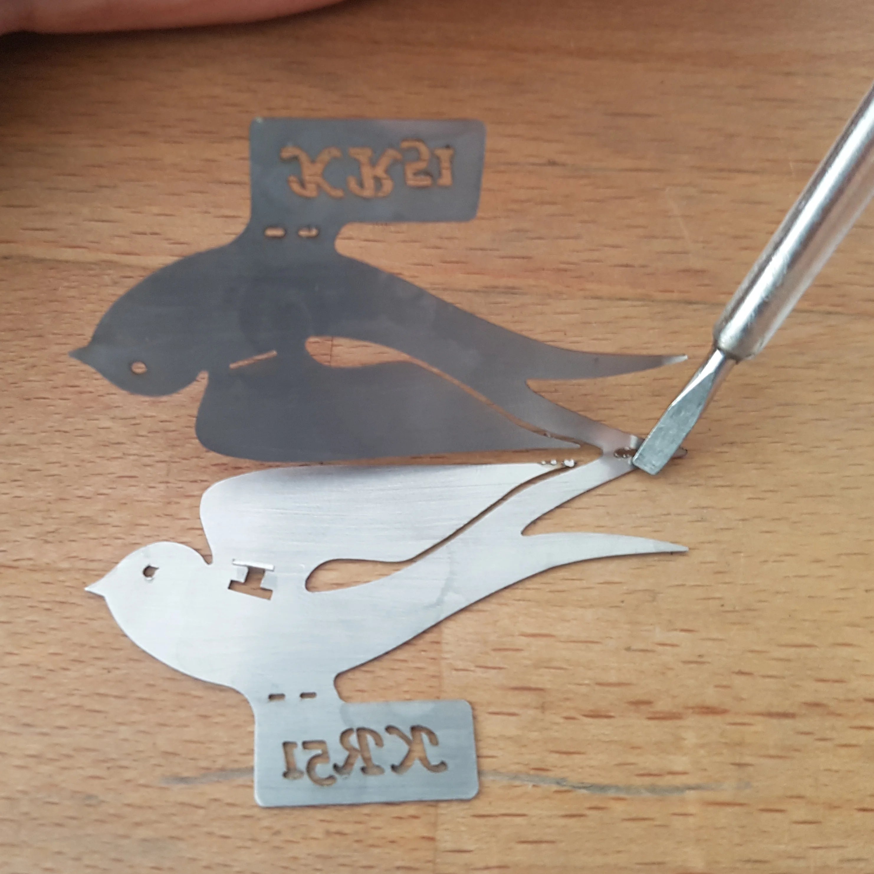 Falt Schwalbe / Kühlerfigur (aus Edelstahl)